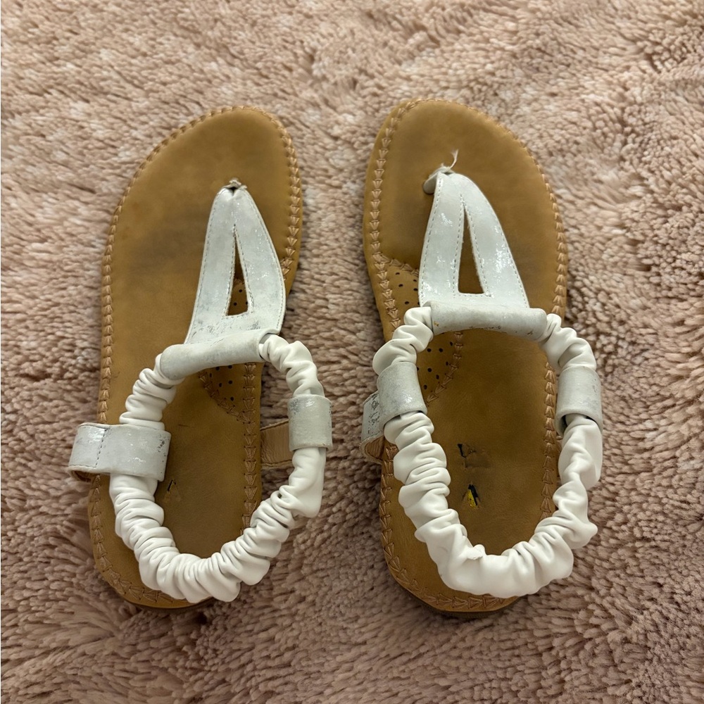 Volatile White and Tan Women's Sandals